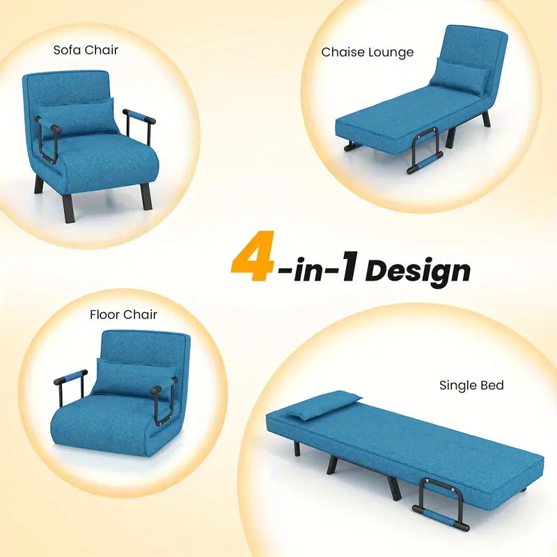 Multifunctional Folding Armchair with Pillow