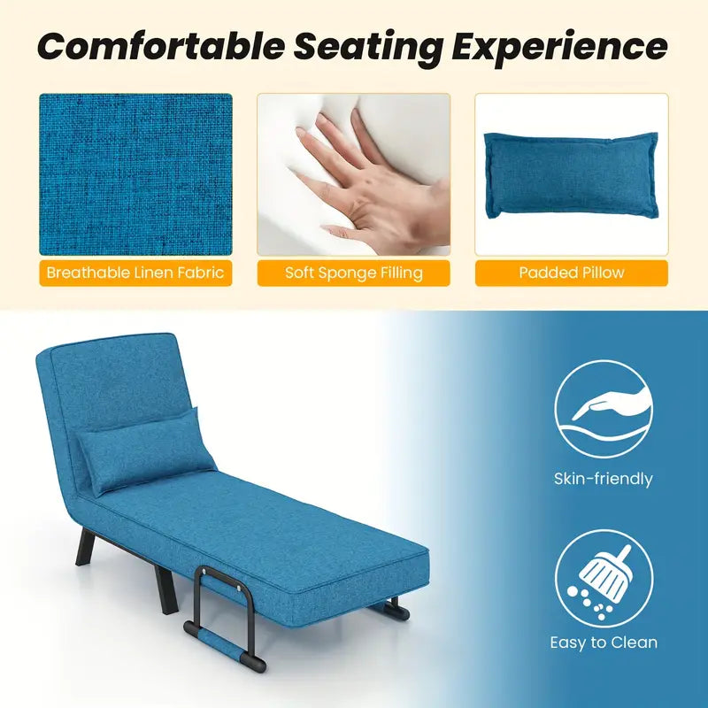 Multifunctional Folding Armchair with Pillow